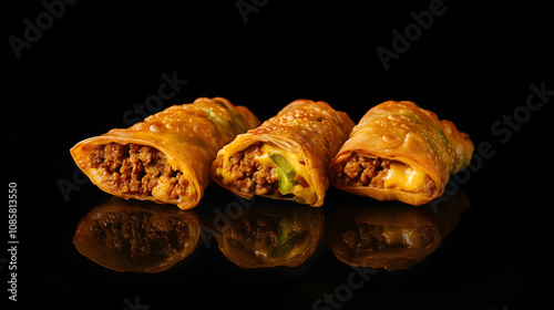 Scrumptious Savory Cheeseburger Egg Rolls with a Unique Filling Perfect for Parties and Gatherings photo