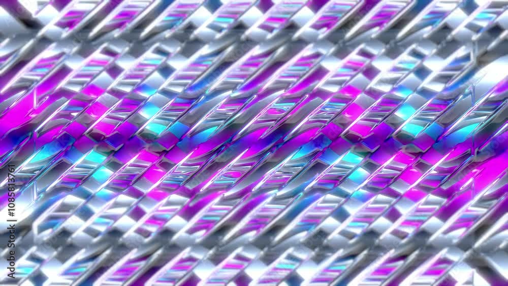 Glass Optical Wave Animation 02. 4 K