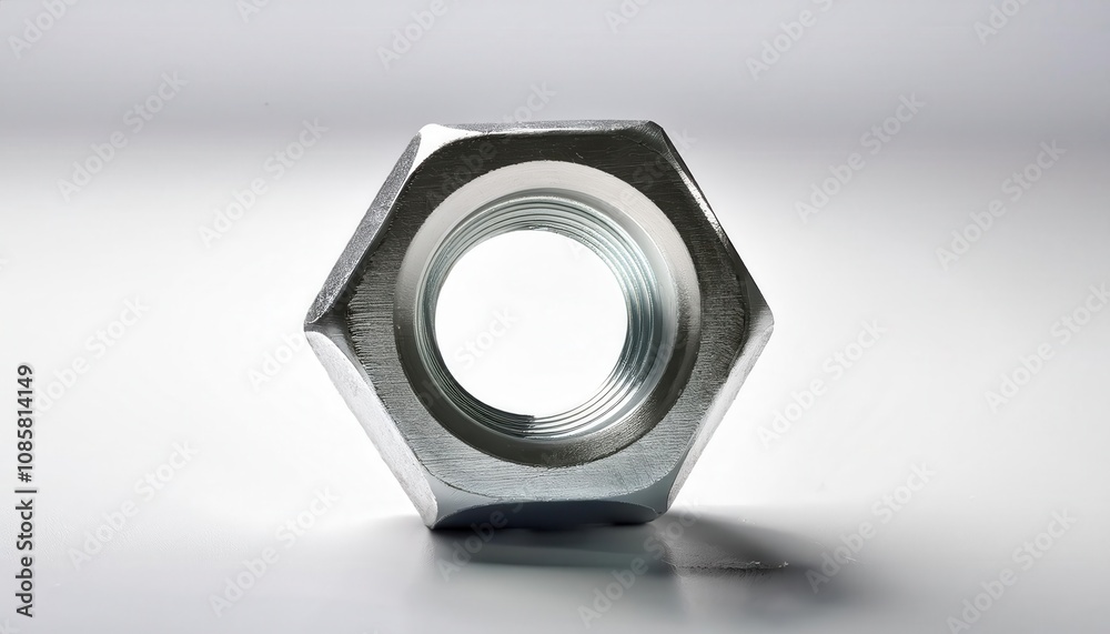 Precision Hex Nut Design. High Strength Metal Fastener for Secure Mechanical Assembly, Engineering Applications, and Industrial Construction Projects Requiring Reliable Threaded Connections Precision Hex Nut Design. High Strength Metal Fastener for Secure Mechanical Assembly, Engineering Applications, and Industrial Construction Projects Requiring Reliable Threaded Connections