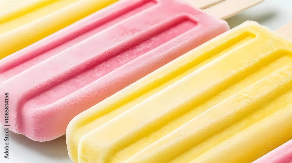 ice cream aligned on a background with subtle patterns, providing a consistent, bright design for product packaging or menus ice cream aligned on a background with subtle patterns, providing a consistent, bright design for product packaging or menus