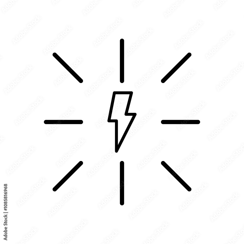 lightning icon, energy, sign symbol logo illustration vector, isolated on white lightning icon, energy, sign symbol logo illustration vector, isolated on white