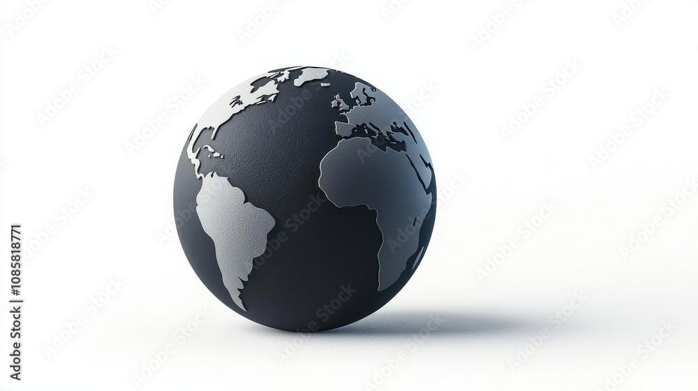a minimalist globe, geography element, clean vector art, monochromatic with subtle gradients, isolated on white background a minimalist globe, geography element, clean vector art, monochromatic with subtle gradients, isolated on white background