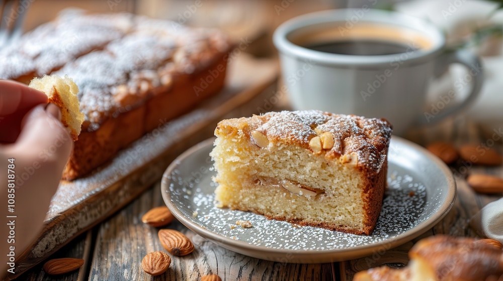 The bistro offers coffee, desserts, and fresh bakery treats.A delicious slice of cake is served on a plate, accompanied by a cup of coffee, set against a rustic wooden backdrop. The bistro offers coffee, desserts, and fresh bakery treats.A delicious slice of cake is served on a plate, accompanied by a cup of coffee, set against a rustic wooden backdrop.