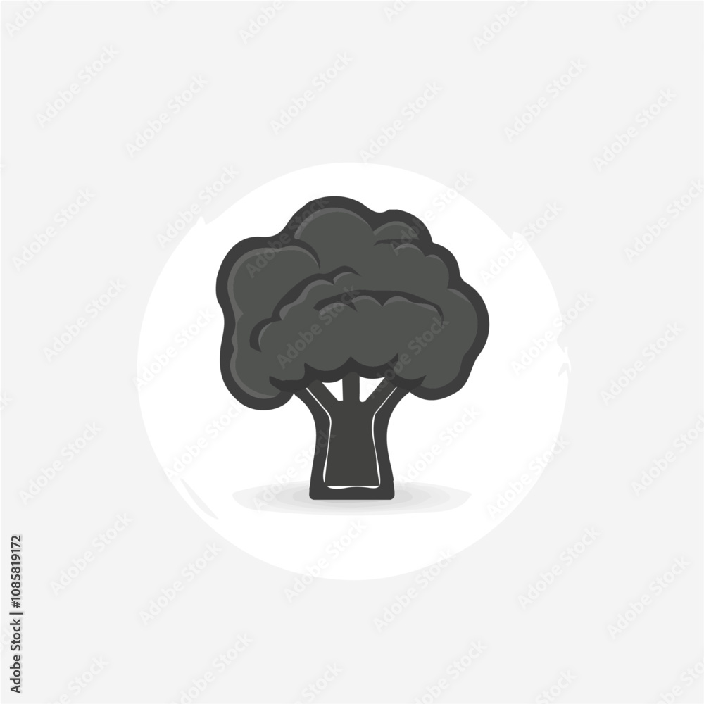 Simple flat 2D icon broccoli isolated on a blue background, vector, flat , animation design, vector, animation design, simple flat 2D icon, minimalist icon, logo Simple flat 2D icon broccoli isolated on a blue background, vector, flat , animation design, vector, animation design, simple flat 2D icon, minimalist icon, logo