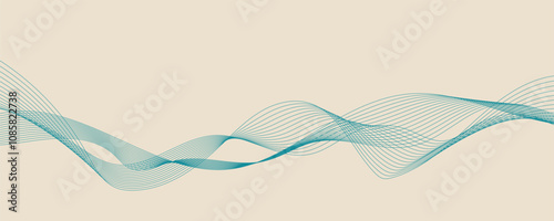 Abstract vector background with waves