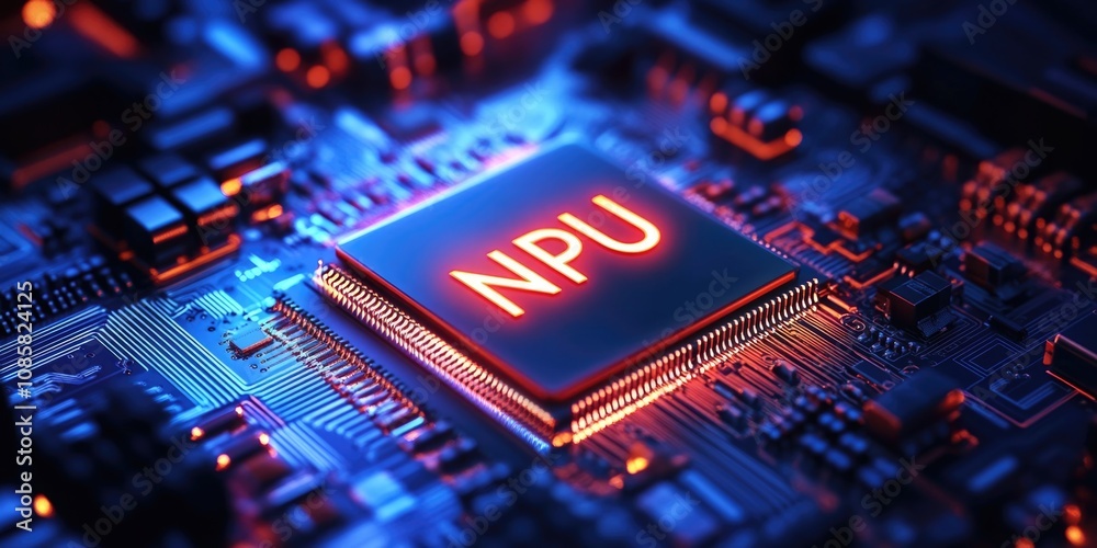 CPU chip on motherboard CPU chip on motherboard