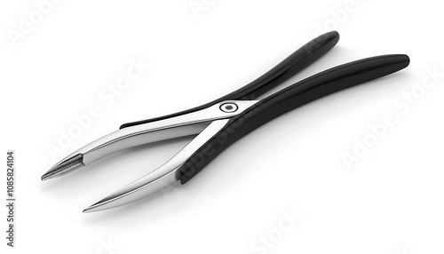 Pliers on a white background. Close-up. Isolated