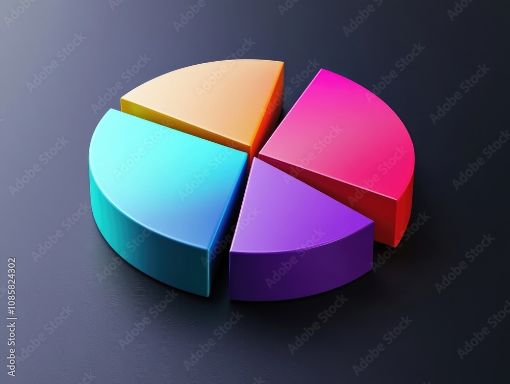 Obraz premium Colorful Pie Chart