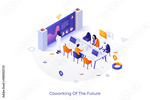 Isometric Conceptual Business Illustrations. Vector