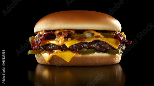 Irresistible Spicy Bacon Cheeseburger with Melting Cheddar and a Flavor Explosion photo