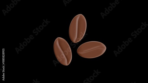 Three Brown Coffee Beans