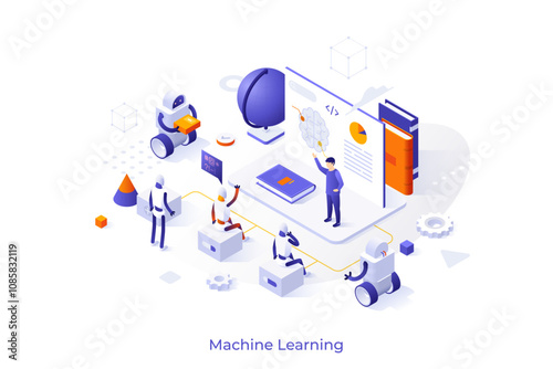 Isometric Conceptual Business Illustrations. Vector