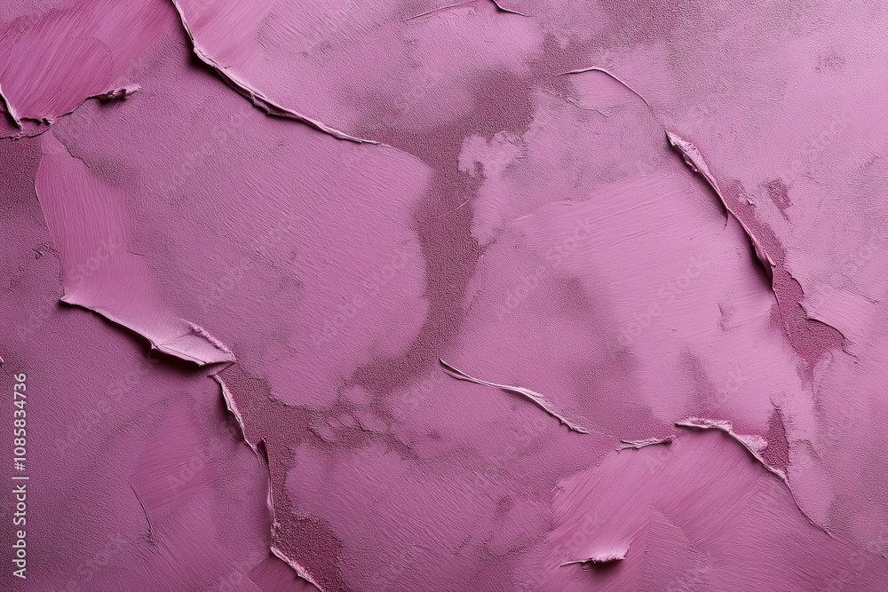 Abstract textured strokes of mauve paint with cracks and uneven layers. Macro shot of acrylic paint texture. Design for background, wallpaper, and poster Abstract textured strokes of mauve paint with cracks and uneven layers. Macro shot of acrylic paint texture. Design for background, wallpaper, and poster