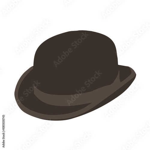Bowler Hat Vector Graphic