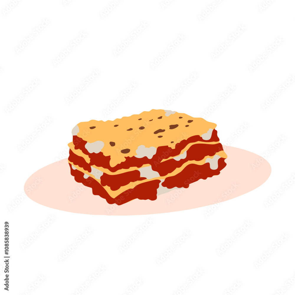 Lasagna Dish Vector Graphic Lasagna Dish Vector Graphic
