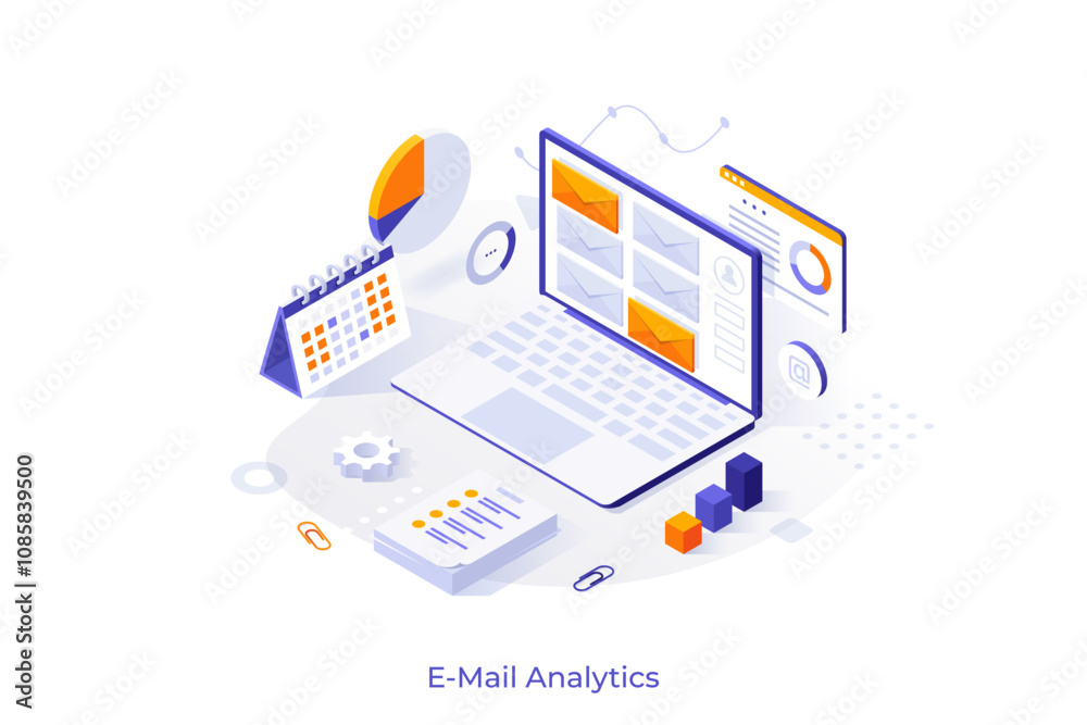 Isometric Conceptual Business Illustrations. Vector