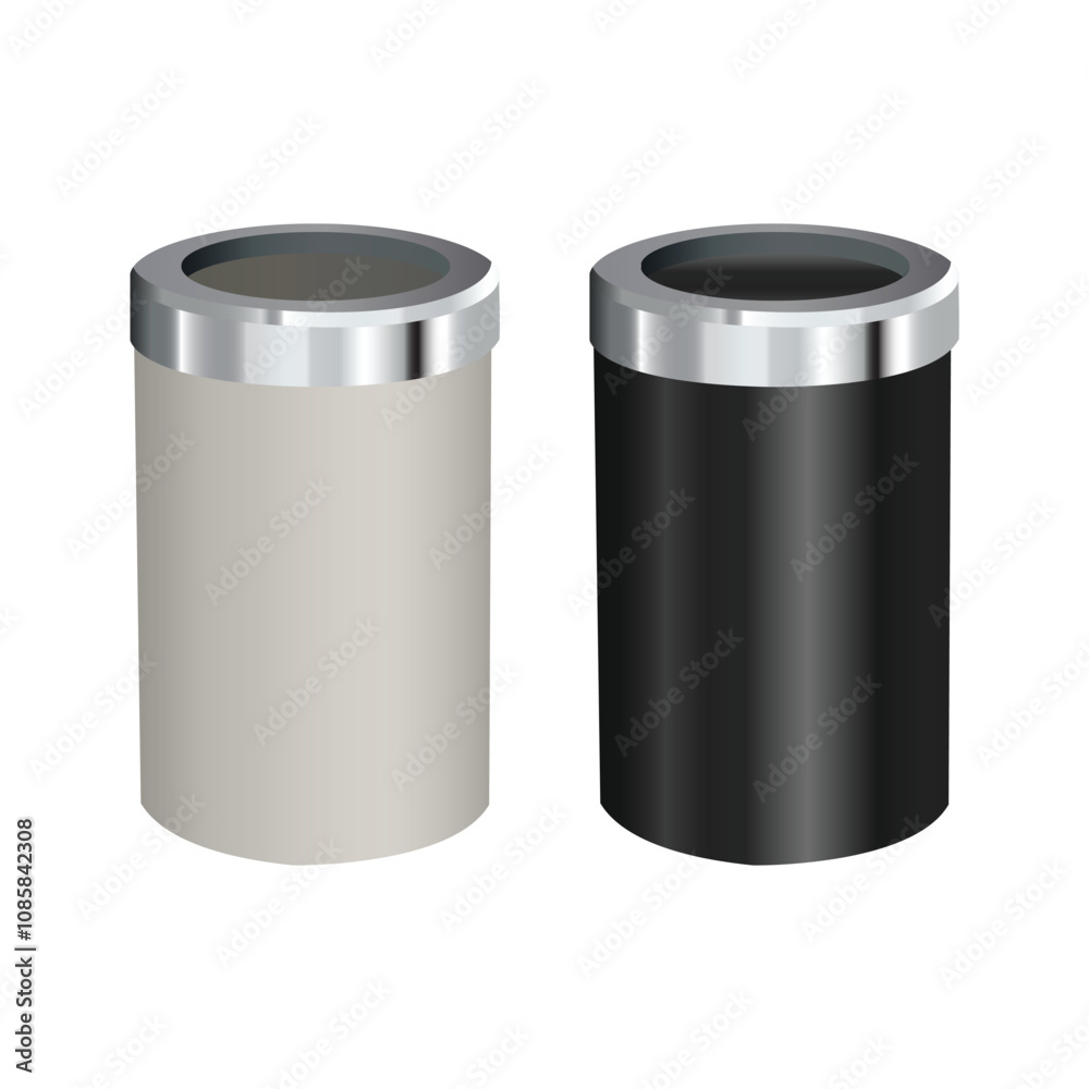 Trash Can Illustration on white background Vol 02 Trash Can Illustration on white background Vol 02