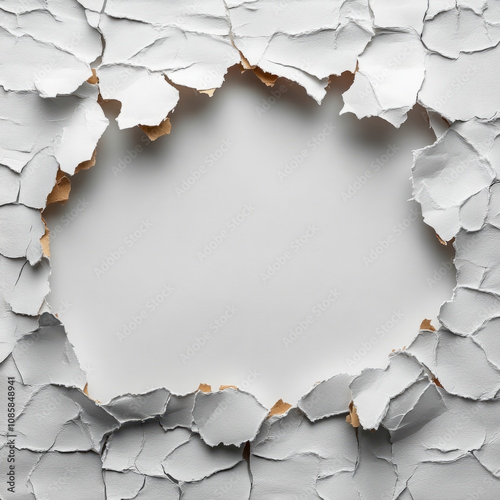 Ripped white paper background with torn note pieces, isolated on white background, perfect for creative message designs, scrapbooking, or stationery concepts, showcasing textured and natural edges for Ripped white paper background with torn note pieces, isolated on white background, perfect for creative message designs, scrapbooking, or stationery concepts, showcasing textured and natural edges for