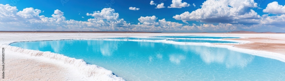 Beautiful blue water against vibrant clouds. Beautiful blue water against vibrant clouds.