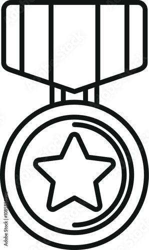 Medallion with star symbolizing courage, valor, and sacrifice in military service