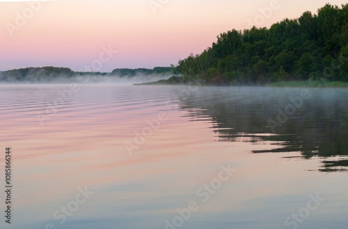 sunrise over the river