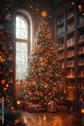 Glowing Christmas Tree with Presents