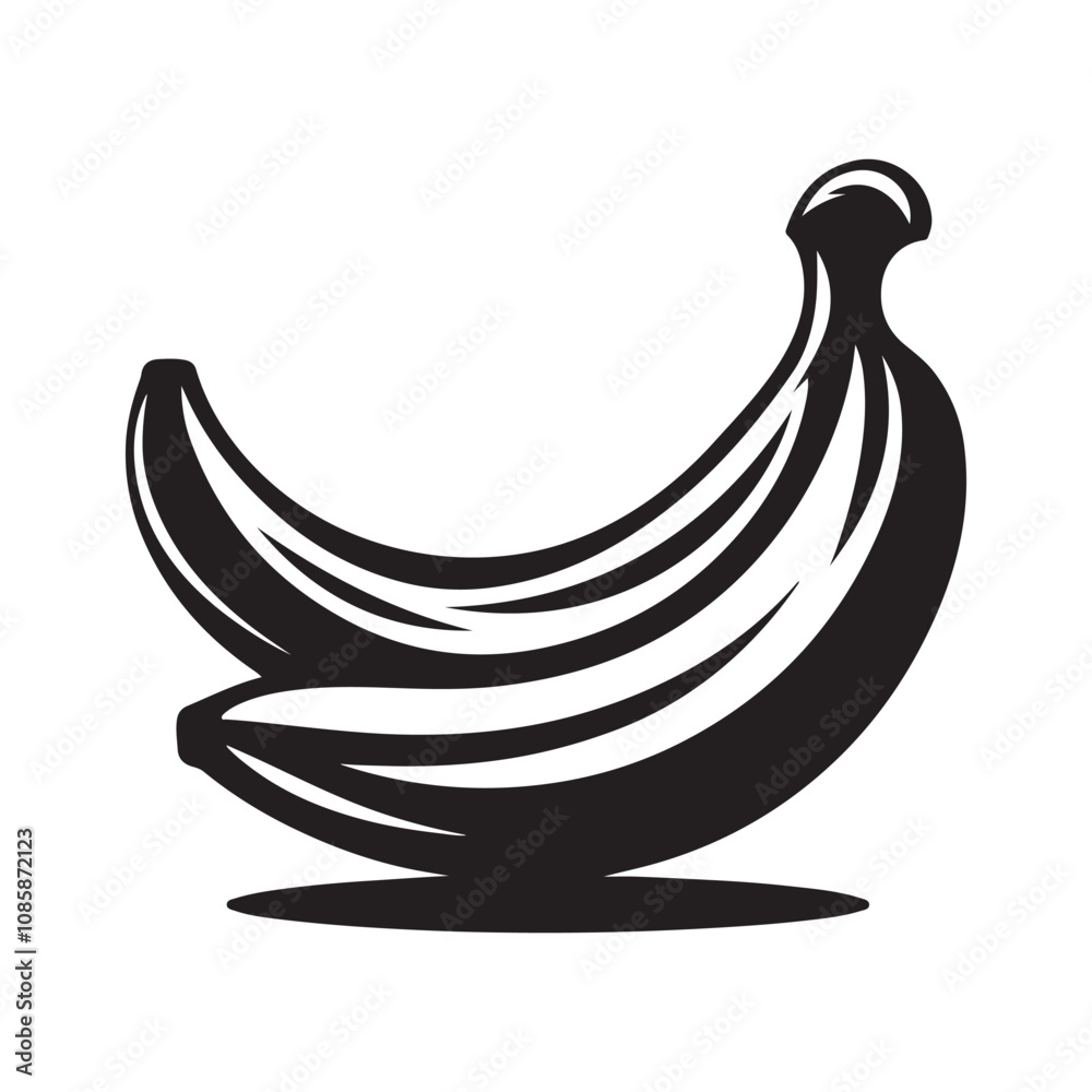 High-Quality Banana Silhouette Vectors for Creative Graphic Projects High-Quality Banana Silhouette Vectors for Creative Graphic Projects