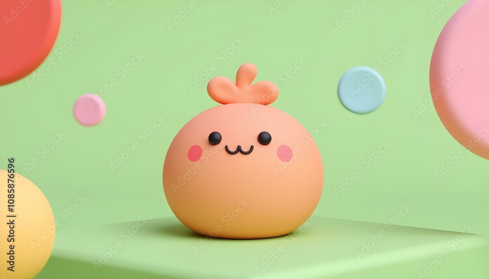 Representación en 3D de un personaje animado con estilo tierno y rasgos de bebé, ideal para conceptos adorables y creativos. Representación en 3D de un personaje animado con estilo tierno y rasgos de bebé, ideal para conceptos adorables y creativos.