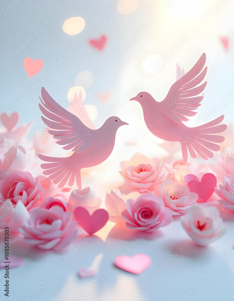 dove with heart dove with heart