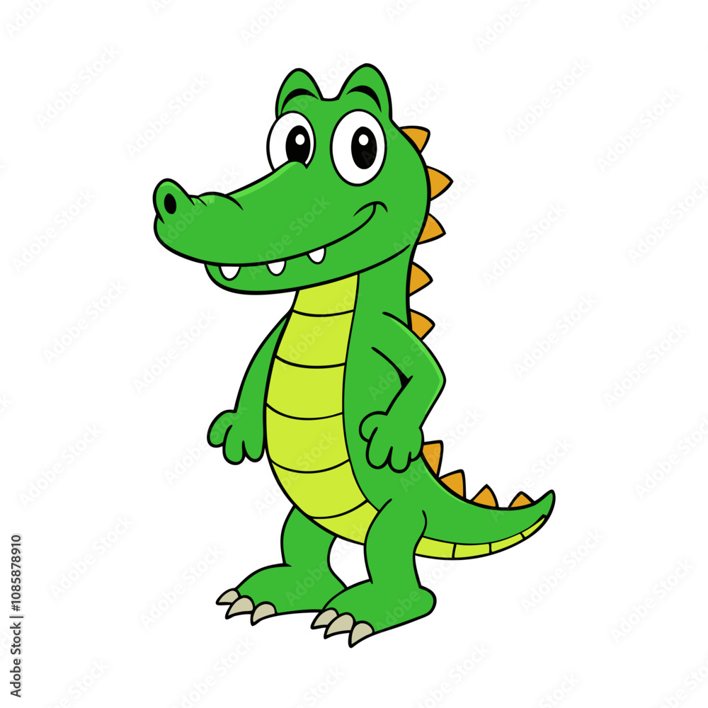 Naklejka premium Alligator cartoon vector illustration