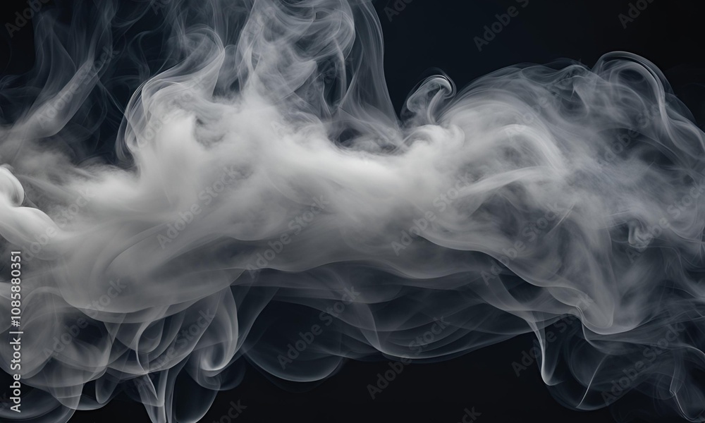 Smoke Texture with wisps of white fog against a dark background Smoke Texture with wisps of white fog against a dark background