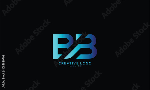 BB Abstract initial monogram letter alphabet logo design