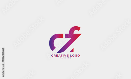 CZF C7F Abstract initial monogram letter alphabet logo design