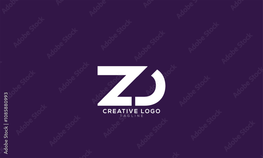 ZD 7D Abstract initial monogram letter alphabet logo design ZD 7D Abstract initial monogram letter alphabet logo design