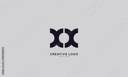 XX XOX Abstract initial monogram letter alphabet logo design