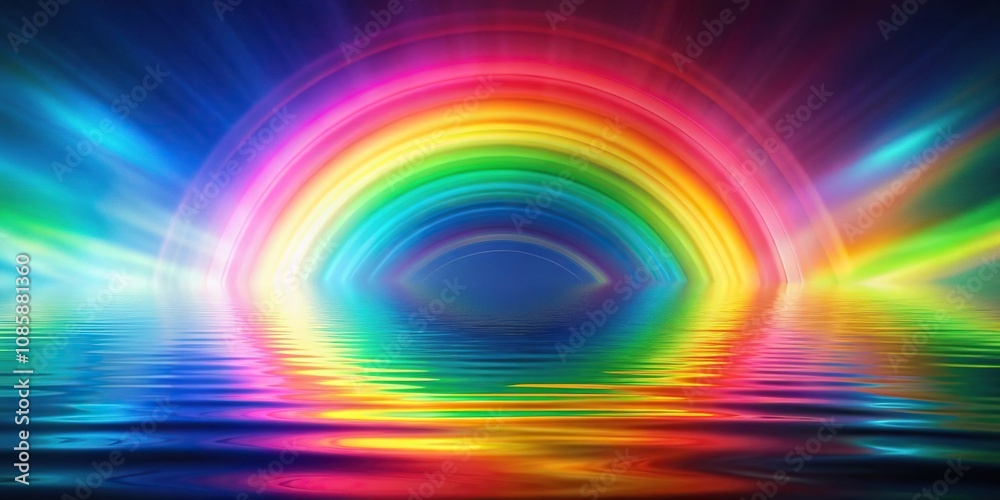 Obraz premium Colorful abstract background reflected rainbow hues
