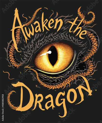 Dragon  eye awaken  illustration 