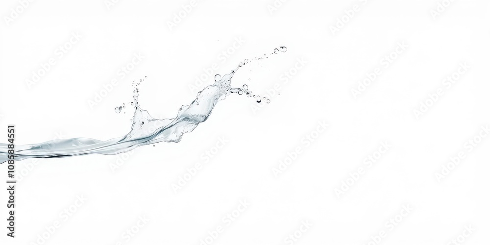 High-speed water splash captured in mid-air against a clean white background, impact High-speed water splash captured in mid-air against a clean white background, impact