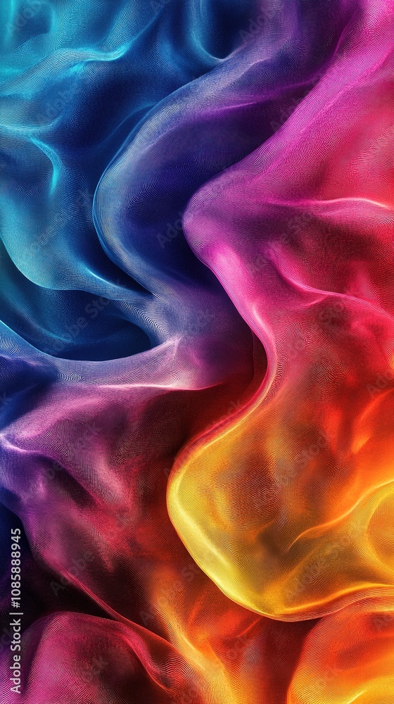 Obraz premium Vivid abstract nebula with multicolored cosmic effect.