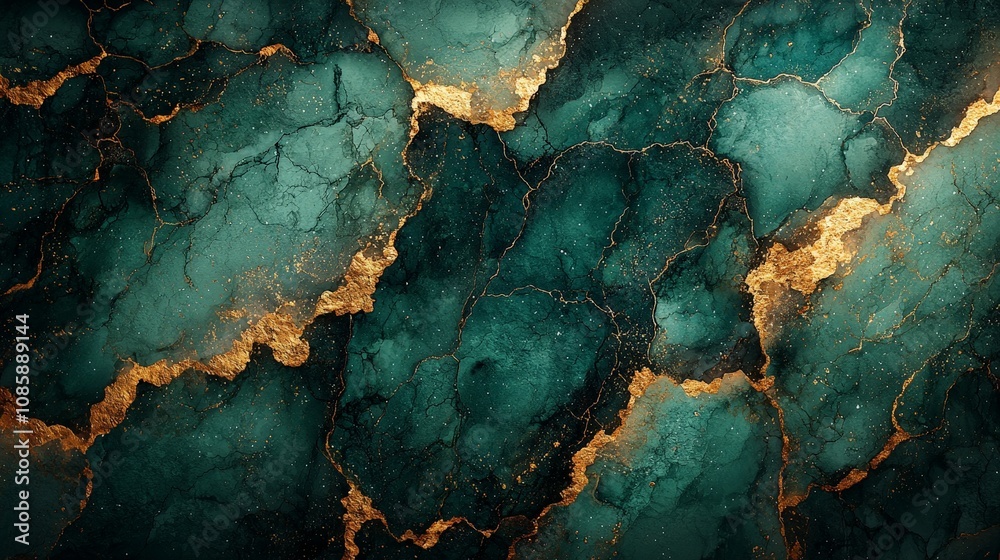 A textured abstract background featuring teal and gold hues with a marbled effect. A textured abstract background featuring teal and gold hues with a marbled effect.