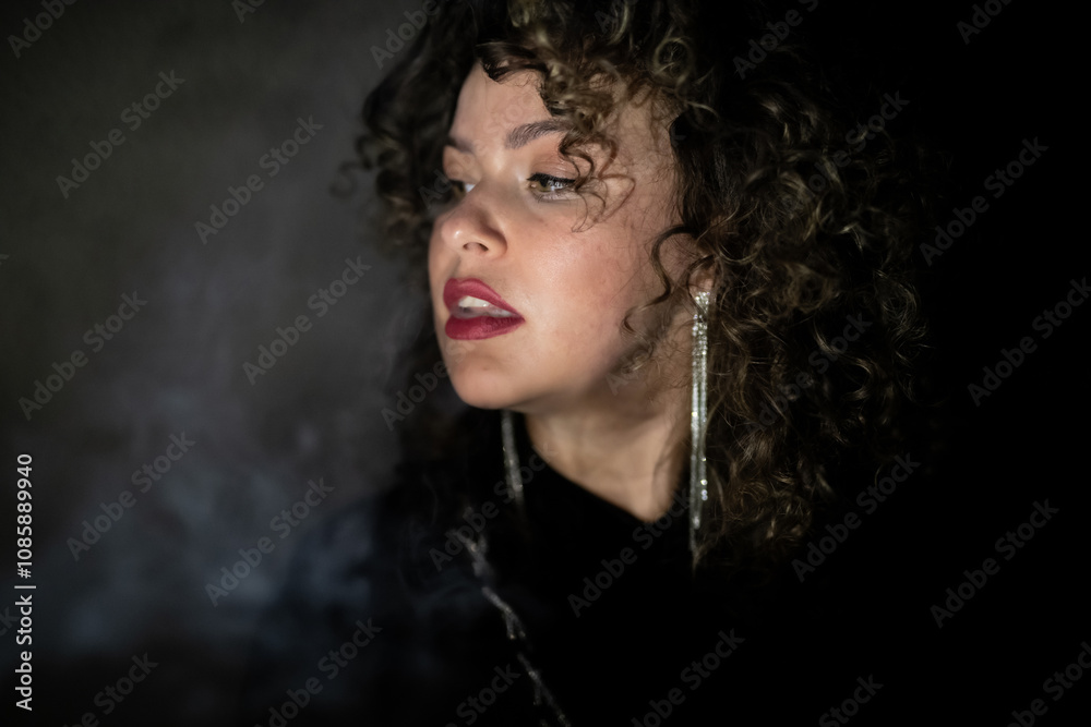portrait of a beautiful woman with smoke portrait of a beautiful woman with smoke