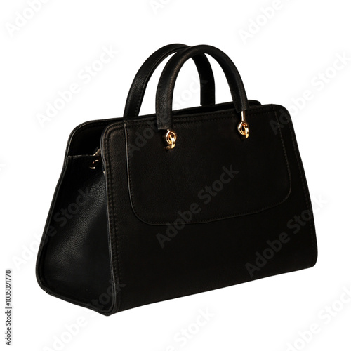 black leather bag