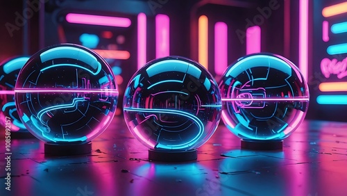 abstract background with glowing lights