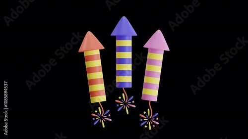 Colorful Fireworks Illustration for Celebrations