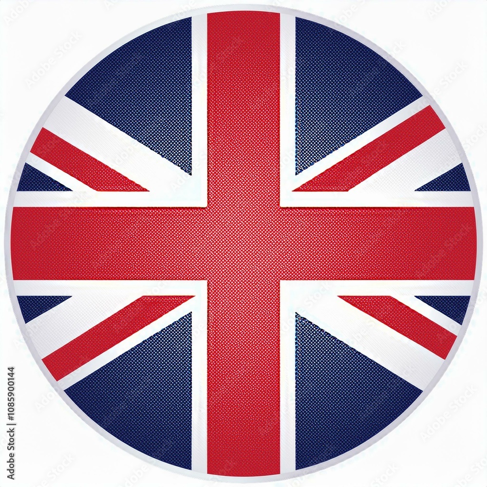 Fototapeta premium UK Round Flag AI Image