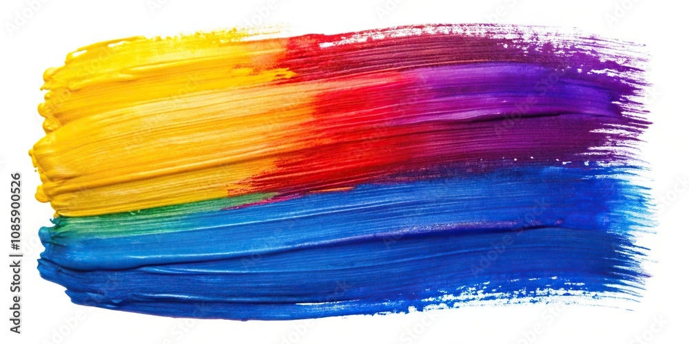 Colorful brushstroke texture on white background Colorful brushstroke texture on white background