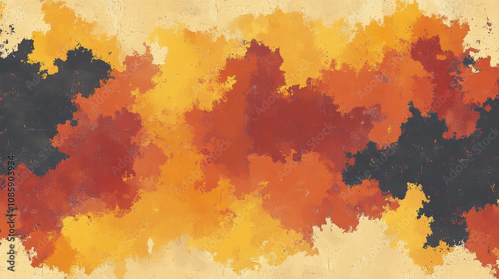 Colors blend harmoniously, capturing the essence of a vibrant autumn landscape Colors blend harmoniously, capturing the essence of a vibrant autumn landscape