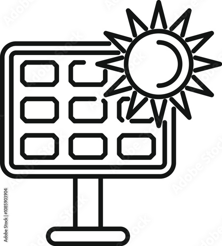 Solar panel converting sunlight into electricity, symbolizing renewable energy and sustainable power generation
