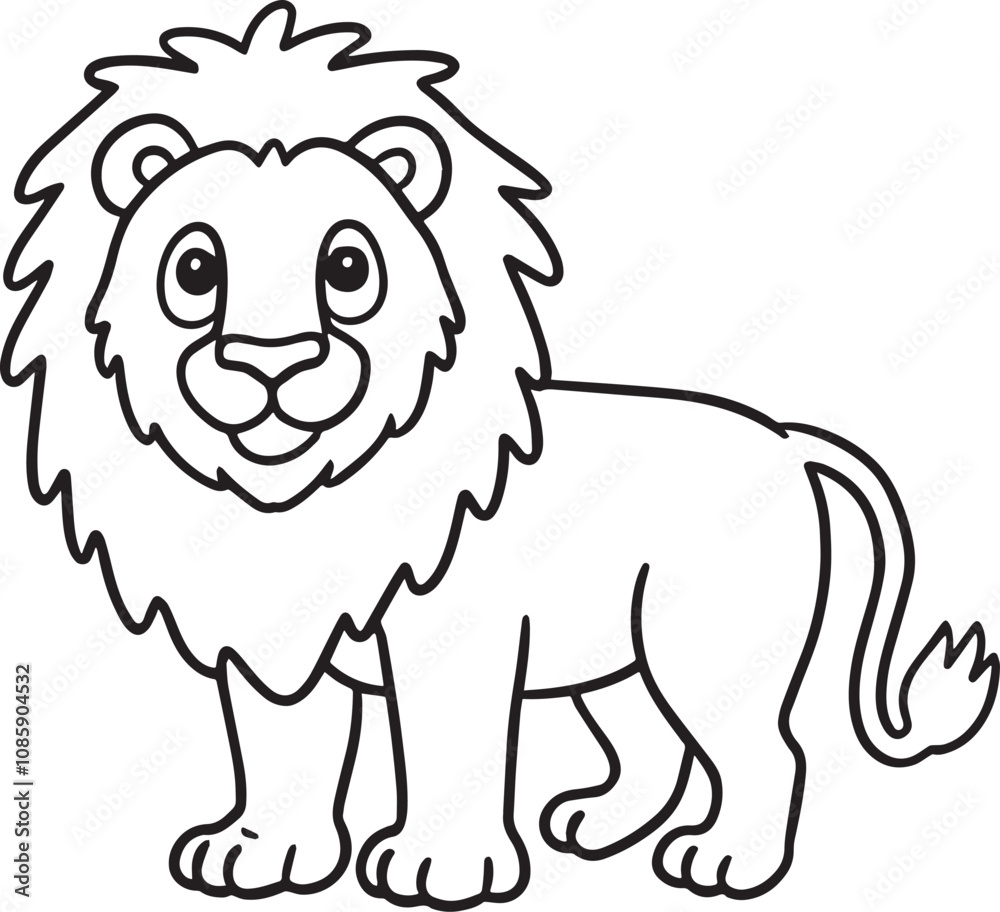 Adobe Illustrator Artwork A Lion line art vector illustration color book letter for L Adobe Illustrator Artwork A Lion line art vector illustration color book letter for L