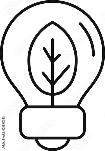 Eco friendly lightbulb promoting renewable energy and environmental conservation